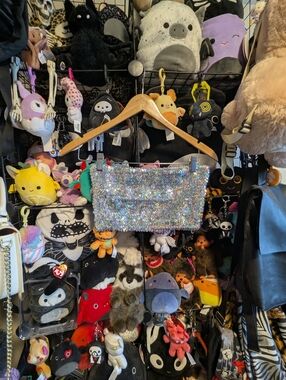 Y2K Silver Sequin Tube Top